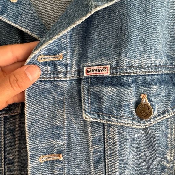 Vintage Georges Marciano For Guess Jean Jacket 80s 90s Denim Size Medium - Picture 8 of 13